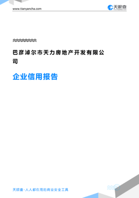 巴彦淖尔市天力房地产开发(企业信用报告)- 天眼查