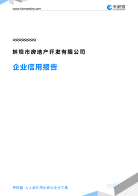 蚌埠市房地产开发(企业信用报告)- 天眼查